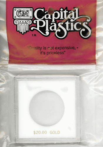 Capital Plastics $20 Gold Coin Holder