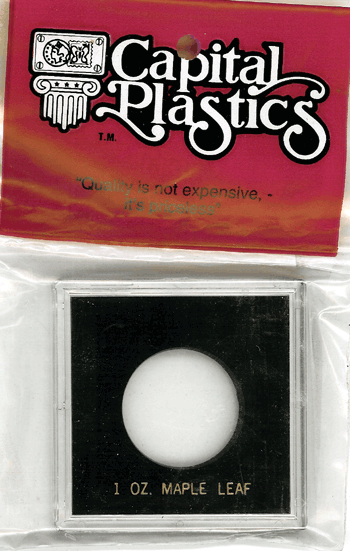 1 oz Maple Capital Plastics Coin Holder Krown Black 2.5x2.5