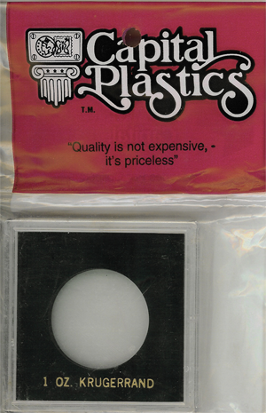 1 oz Krugerrand Capital Plastics Coin Holder Krown Black 2.5x2.5