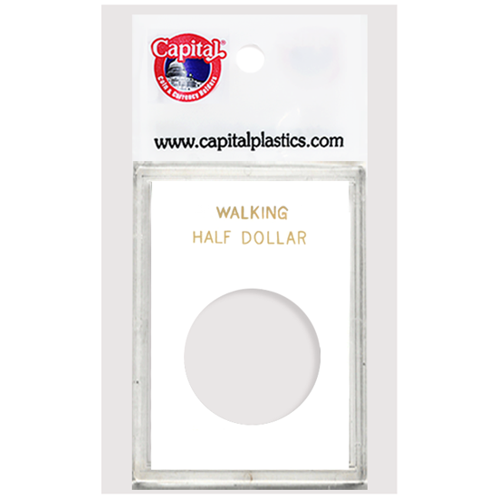Capital Plastics Walking Half Dollar CAPS Holder - White