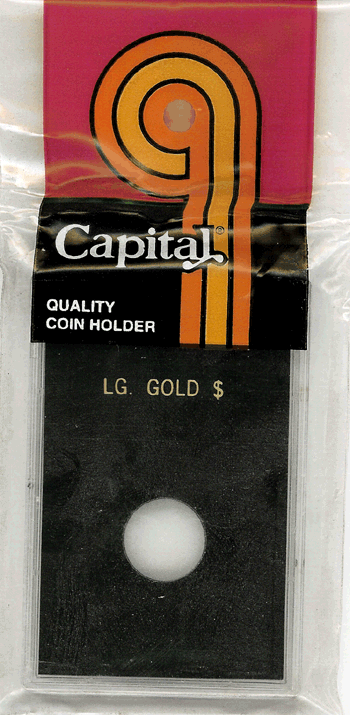 Capital Plastics Large Gold Dollar CAPS Holder - Black