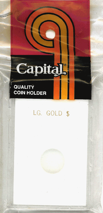 Capital Plastics Large Gold Dollar CAPS Holder - White