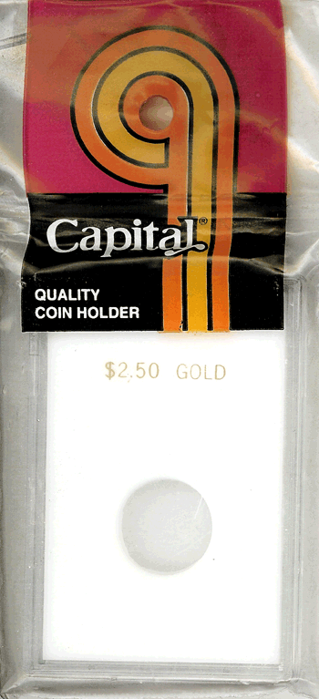 Capital Plastics $2.50 Gold CAPS Holder - White