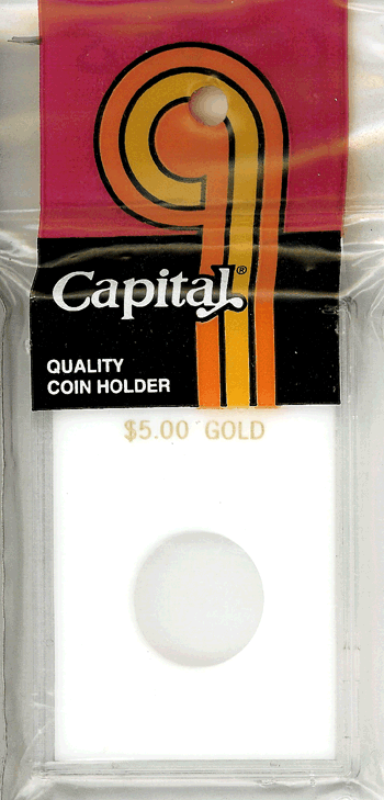 Capital Plastics $5 Gold CAPS Holder - White