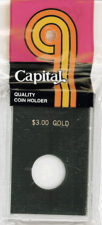 Capital Plastics $3 Gold CAPS Holder - Black