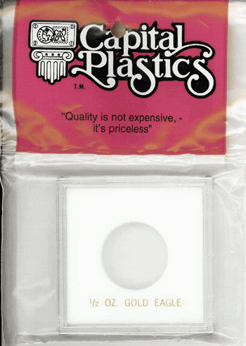 Capital Plastics 1/2 oz Gold Eagle CAPS Holder - White
