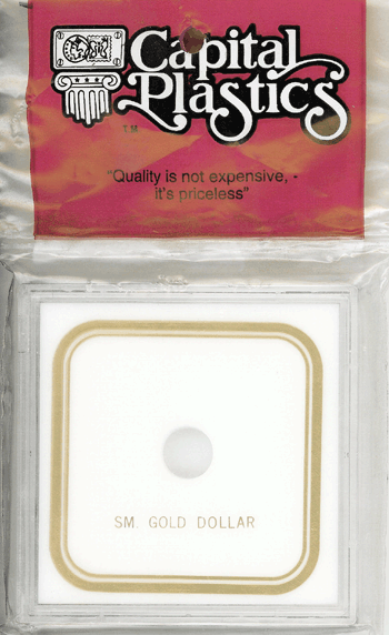 Capital Plastics Small Gold Dollar VPX Coin Holder - White