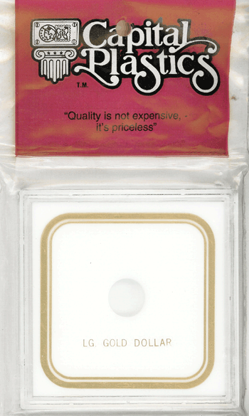 Capital Plastics Large Gold Dollar VPX Coin Holder - White