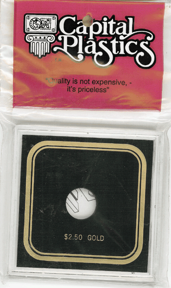 Capital Plastics $2.50 Gold VPX Coin Holder - Black