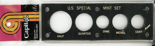 Capital Plastics Special U.S. Mint Set Holder - Penny thru Half Dollar - Black