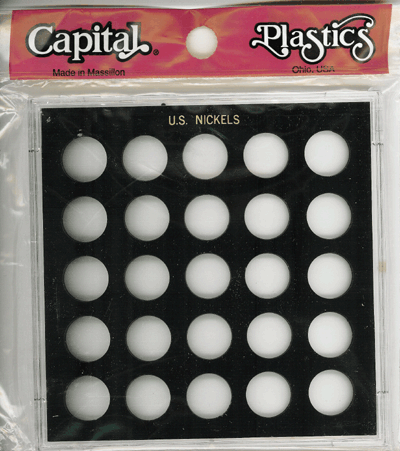 Nickels 25 Capital Plastics Coin Holder Black Galaxy