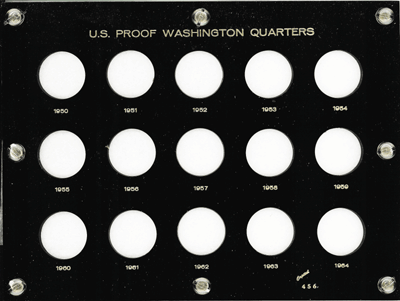 Washington Quarters 1950 Proof Capital Plastics Coin Holder Black 6X8