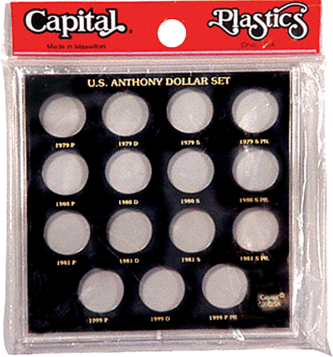 Susan B Anthony Dollar Set Capital Plastics Coin Holder Black Galaxy