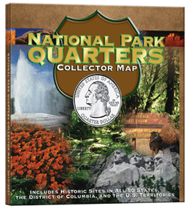 Whitman National Park Quarters Collector Map