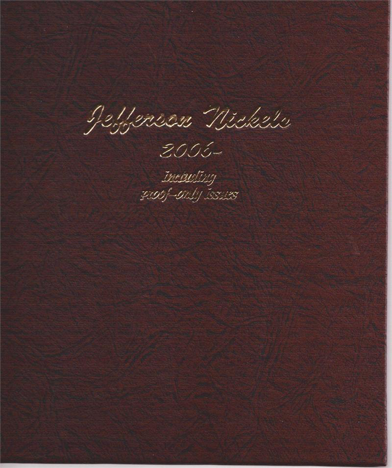 Dansco Album 8113 Jefferson Nickels W/ Proofs 6 Pages - Used No Coins Album  Only Auction