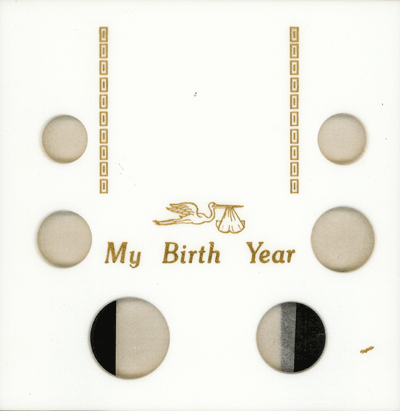 My Birth Year 6 Coin Capital Plastics Coin Holder White Galaxy Galaxy