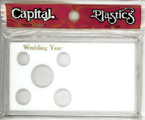 Wedding Year Capital Plastics Coin Holder White Meteor
