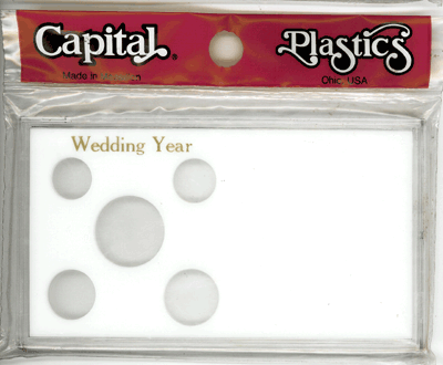 Wedding Year 6 Coin Capital Plastics Coin Holder White Meteor