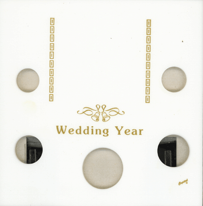 Wedding Year Capital Plastics Coin Holder White Galaxy Galaxy