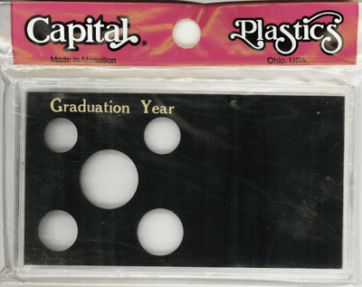 Graduation Year Capital Plastics Coin Holder Black Meteor