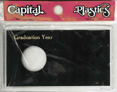 Graduation Year ASE Capital Plastics Coin Holder Black Meteor