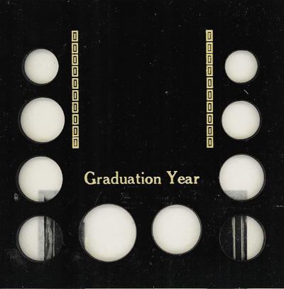 Graduation Year 10 Coin / Photo Capital Plastics Coin Holder Black Galaxy