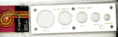 Capital Plastics Gold Type Set w Small Dollar - White