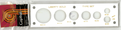 Liberty Gold Type 7 Coin Capital Plastics Coin Holder White 2x7.5