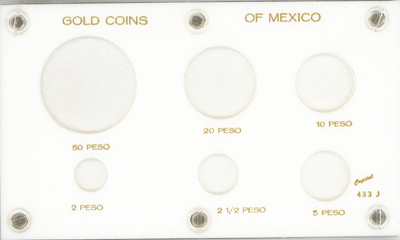 Gold Coins of Mexico Coin Holder -  3 1/2 x 6