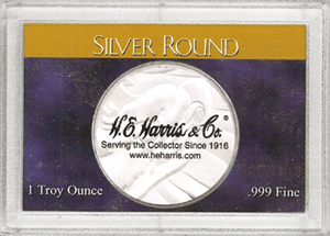 1 oz Silver Round Frosty Case