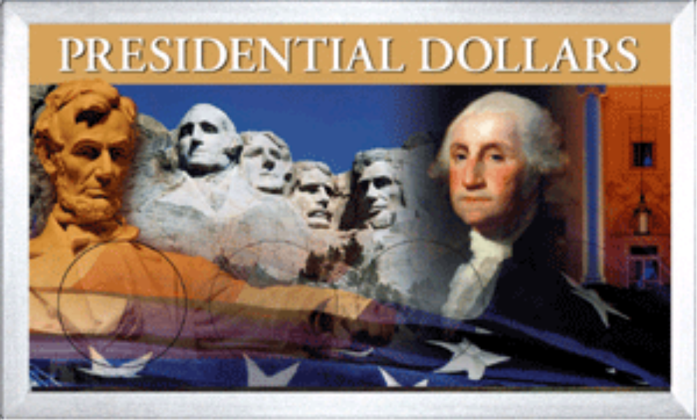 Presidential Dollars Frosty Case ( 4 Coin ) - Mt. Rushmore