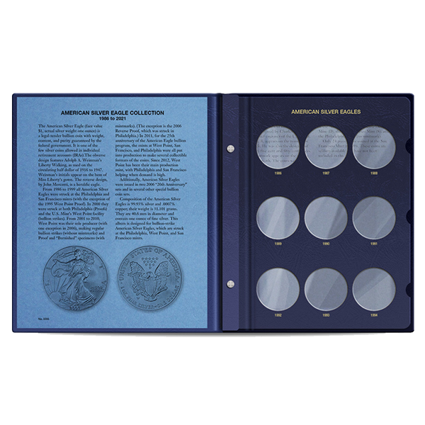 Whitman American Silver Eagle Coin Album 1986 - 2021