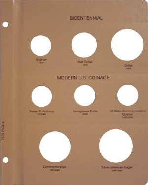 Dansco United States Type - Coin Album Replacement Page 2 (2-7070)