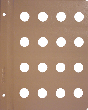 Dansco Blank Album Page - 20 mm