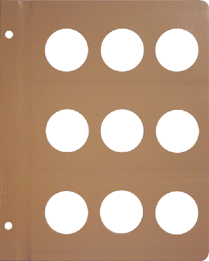 Dansco Blank Album Page - 38 mm