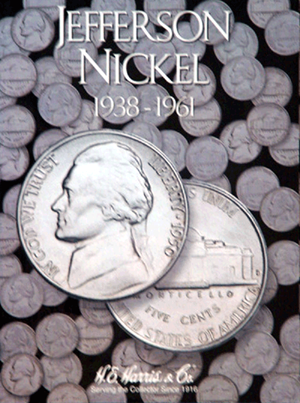 H.E. Harris - Jefferson Nickel Folder: 1938 - 1961