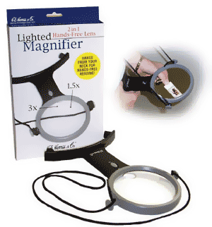 H.E. Harris 2 in 1 Lighted Magnifier 1.5X - 3X