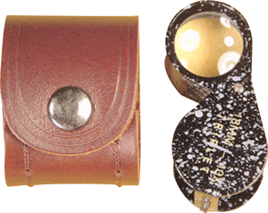 10x Triplet Loupe Marbled Black 18 mm dia