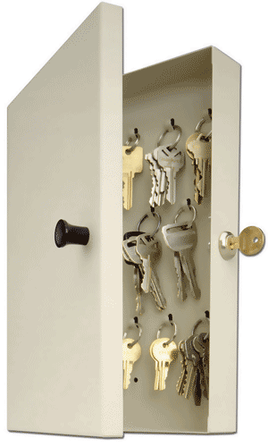 MMF Key Cabinet w Hooks for 14 Keys