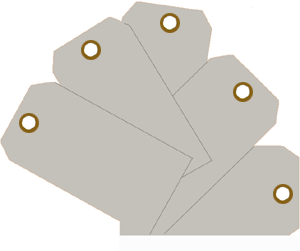 Plain ID Tags 2-3/8" x 4 3/4"
