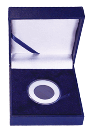 Guardhouse Blue Leatherette Coin Capsule Box ( L )