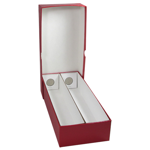 Guardhouse Double Row Storage Box for 2 x 2 Coin Flips ( 10'' ) - Red