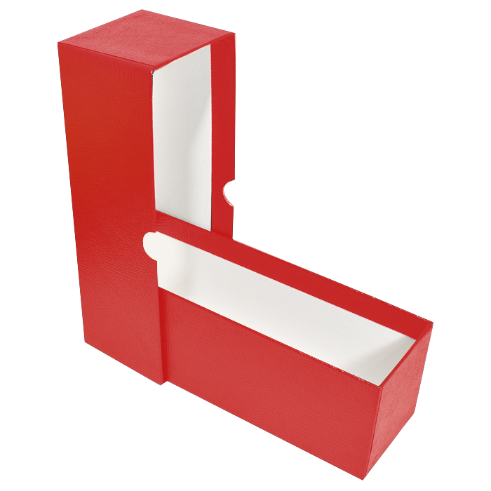 Single Row Chipboard Box for Slabs or Crown Flips ( 8.5'' ) - Red