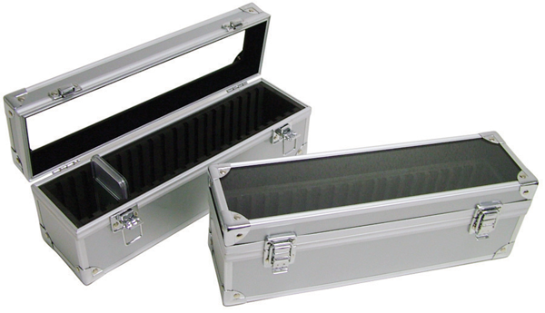 Aluminum Storage Box for 25 Coin Slabs - Clear Top