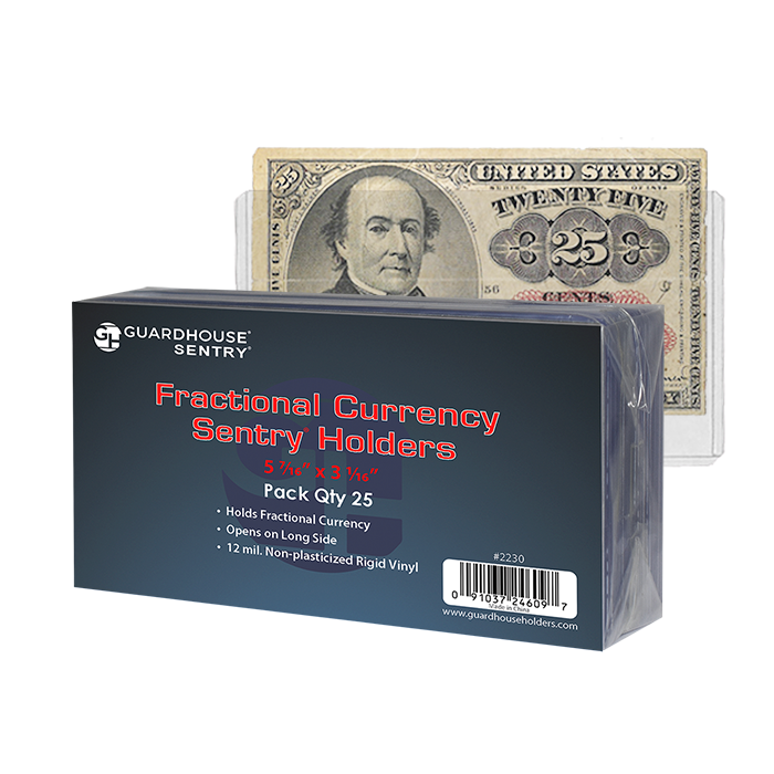 Guardhouse Fractional Currency Top Loader - 25 PK