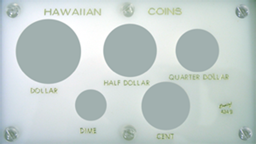 Capital Plastics Hawaiian 5 Coin Holder - White