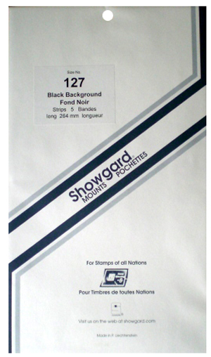 Showgard Stamp Mounts 127x264mm Black