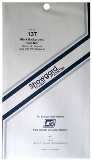 Showgard Stamp Mounts 137x264mm Black