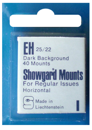 Showgard Stamp Mounts - EH 25/22 - Black