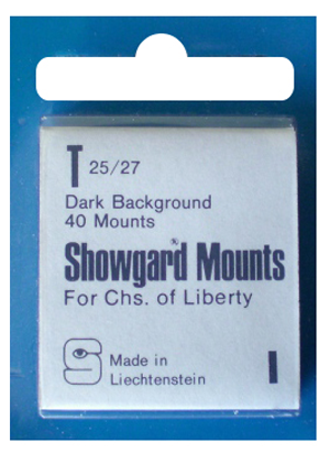 Showgard Stamp Mounts - T 25/27 - Black